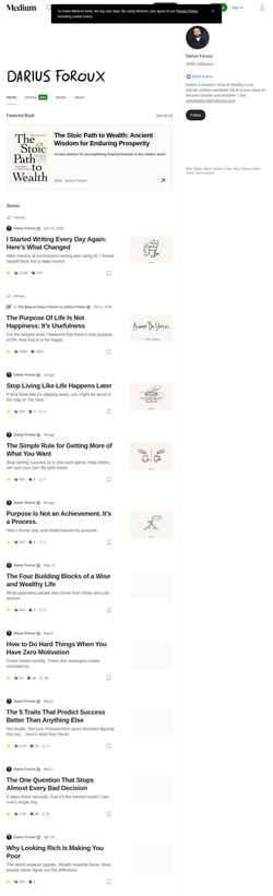 Screenshot dariusforoux.medium.com