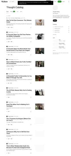 Captură de ecran thoughtcatalog.medium.com