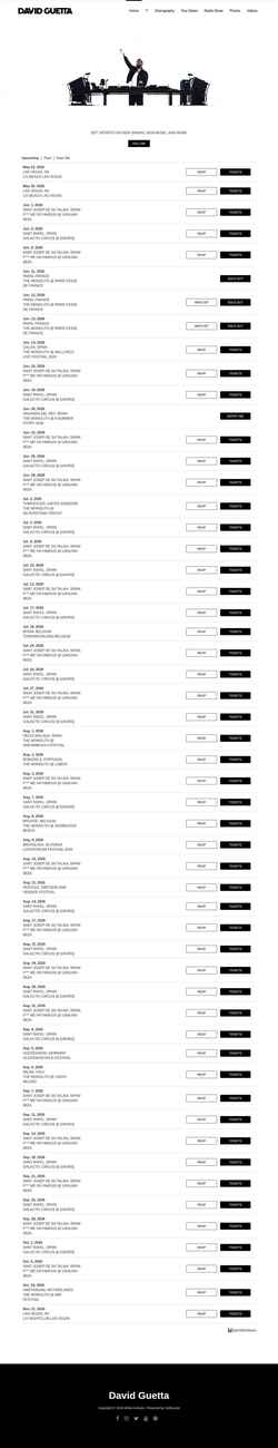 Schermafbeelding davidguetta.com