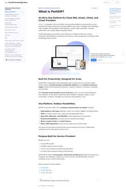 Snimka zaslona support.portsip.com