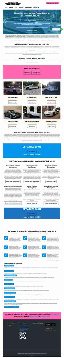 Screenshot birminghamlimohire.com