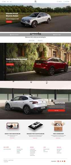 Снимак екрана www.citroen.com.sg