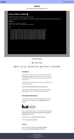 Captura de pantalla surfer-project.org