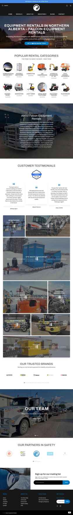 Screenshot falconrentals.com