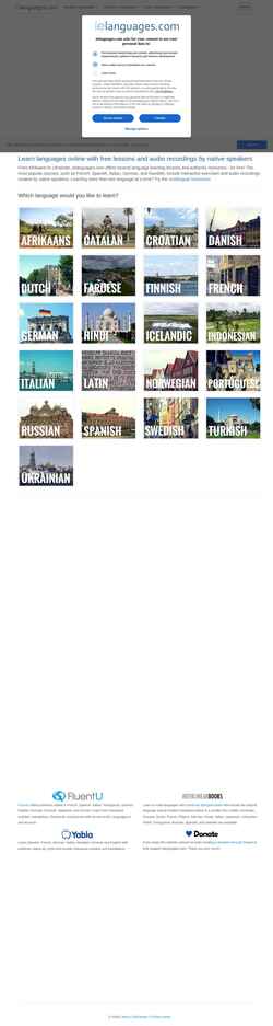 Snímek obrazovky ielanguages.com