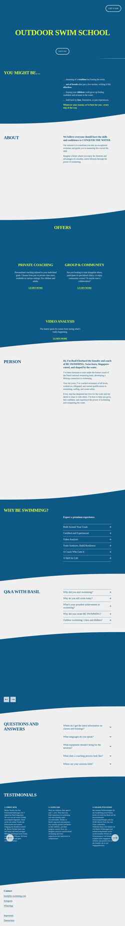 Captura de pantalla www.be-swimming.com