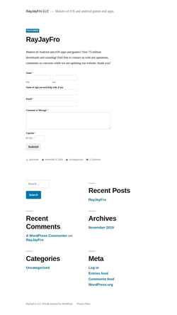 Screenshot rayjayfro.com