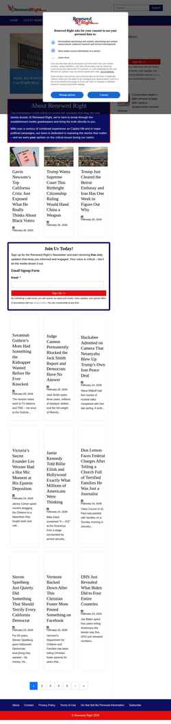 Screenshot renewedright.com
