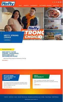 Captura de pantalla www.hefty.com