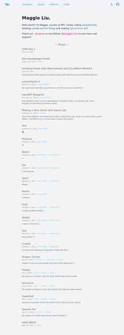Screenshot maggieliu.dev