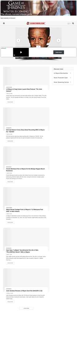Screenshot www.lilwaynehq.com