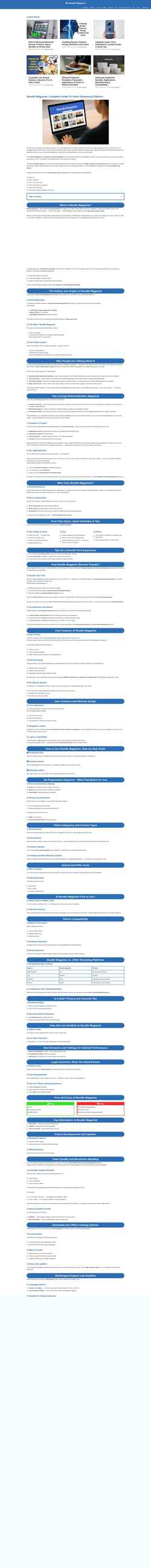 Screenshot mynoodlemagazine.com
