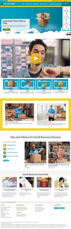 Snimka zaslona theupsstore.com