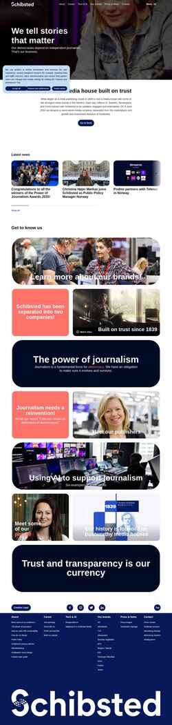 Στιγμιότυπο οθόνης schibsted.com