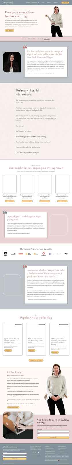 Captura de pantalla thefreelancersyear.com