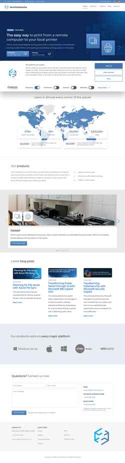 Снимак екрана www.terminalworks.com