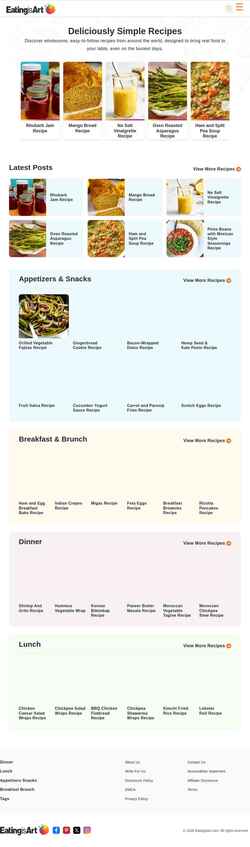 Screenshot www.eatingisart.com