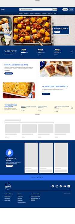 Captura de pantalla www.pillsbury.com