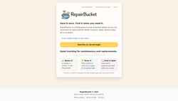 Screenshot repairbucket.com