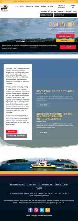 Screenshot www.cascobaylines.com