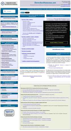 Captura de pantalla www.derechoshumanos.net