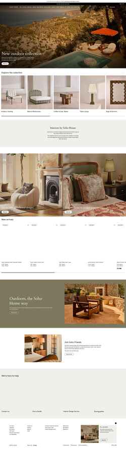 Screenshot www.sohohome.com