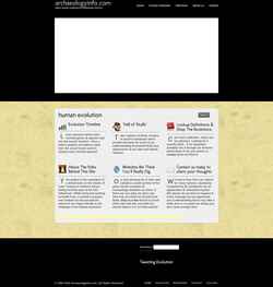 Snímek obrazovky archaeologyinfo.com