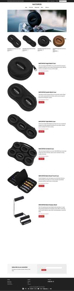 Screenshot www.watchpodcases.com