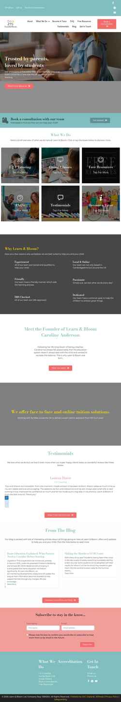 Скриншот learnandbloom.co.uk
