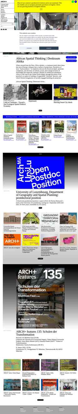 Screenshot archplus.net