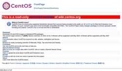 Snimka zaslona wiki.centos.org