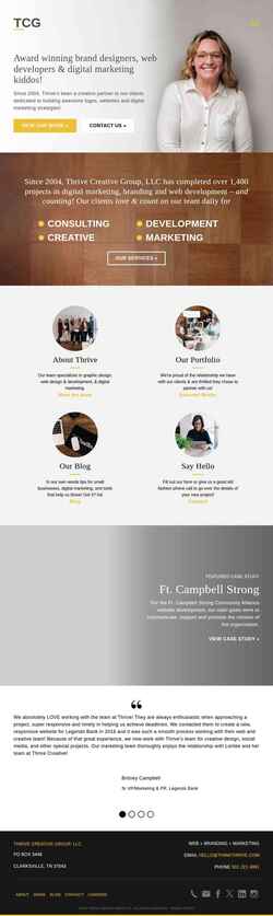 Screenshot thinkthrive.com