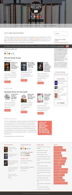 Captură de ecran www.bookseriesrecaps.com