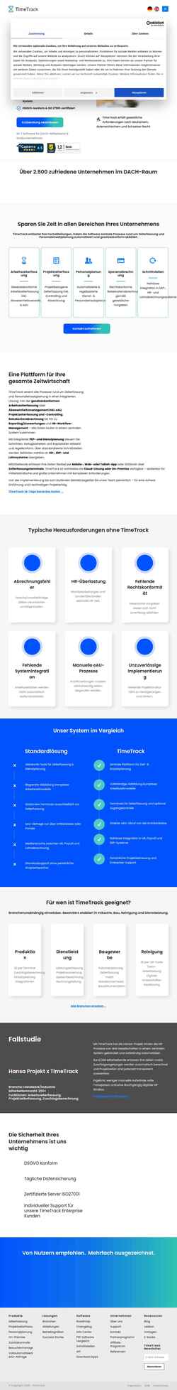 Zrzut ekranu www.timetrackapp.com