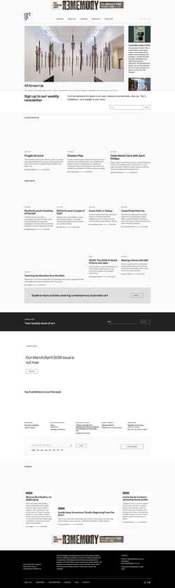 Posnetek zaslona artguide.com.au