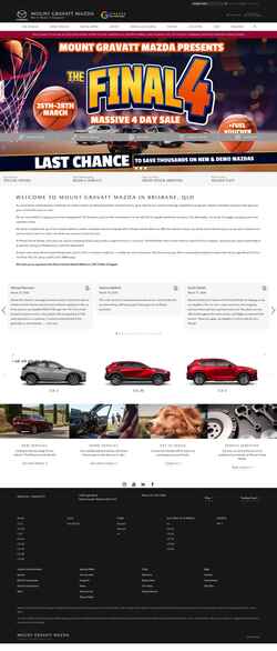 Captura de pantalla www.mountgravattmazda.com.au