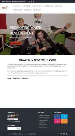 Screenshot northdownymca.co.uk