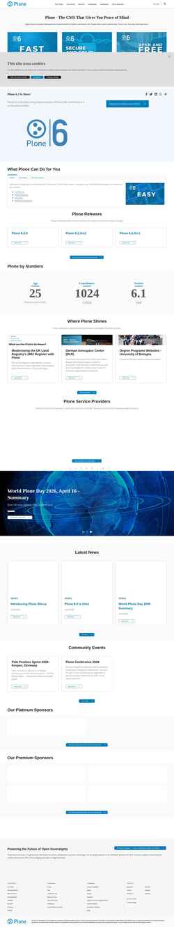 Screenshot plone.org