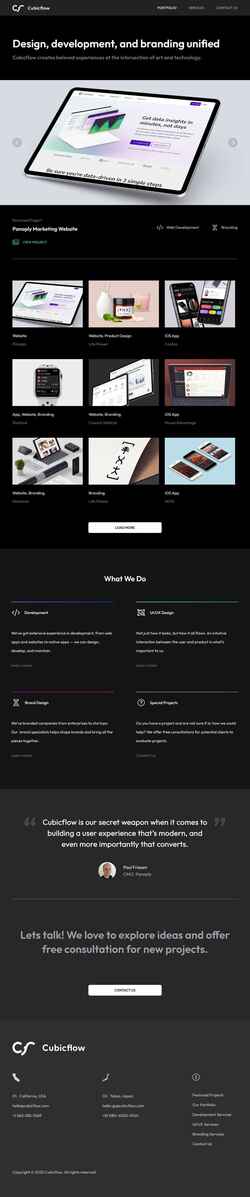 Screenshot cubicflow.com