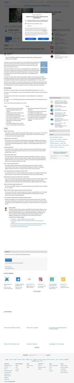Captura de pantalla driver-whiz.updatestar.com