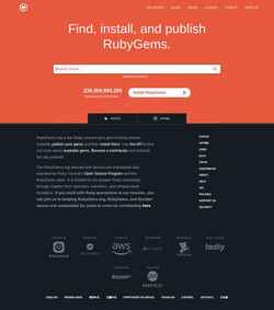 Снимак екрана rubygems.org