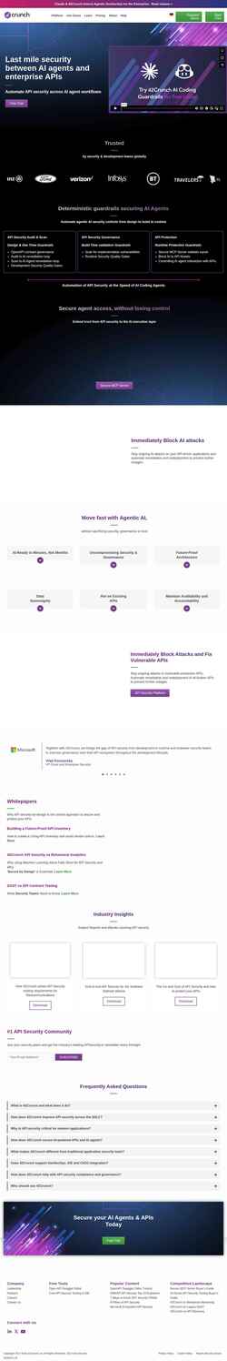 Screenshot 42crunch.com