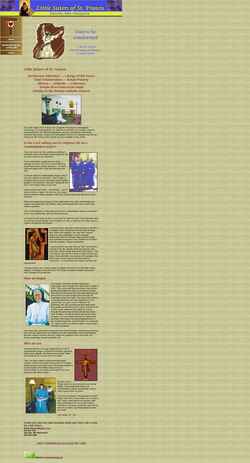 Screenshot www.littlesistersofstfrancis.org