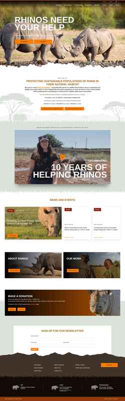 Снимак екрана helpingrhinos.org