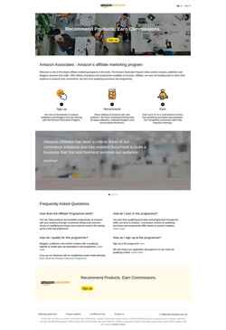 Posnetek zaslona affiliate-program.amazon.co.uk