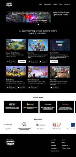 Schermafbeelding www.supergaming.com