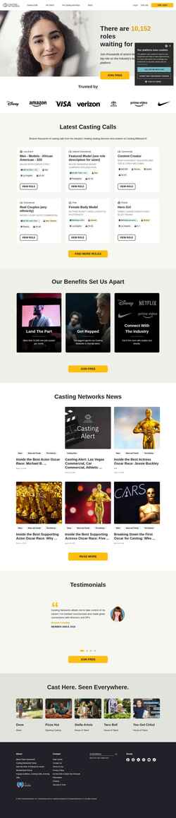 Skærmbillede www.castingnetworks.com