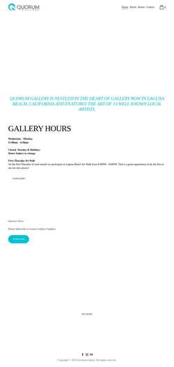 Screenshot www.quorumgallery.com