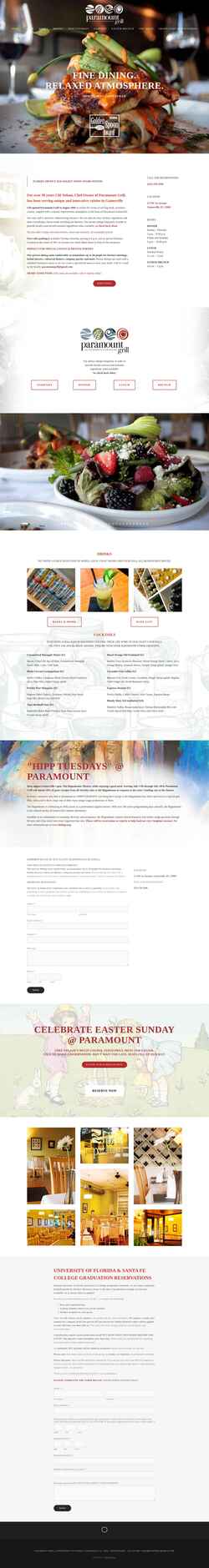 Screenshot www.paramountgrill.com