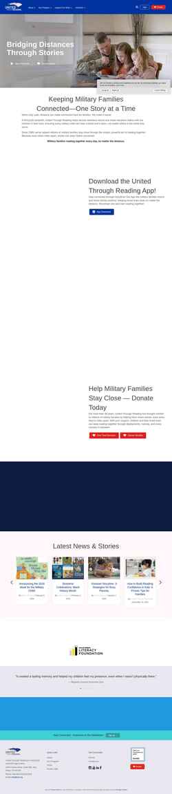 Screenshot unitedthroughreading.org